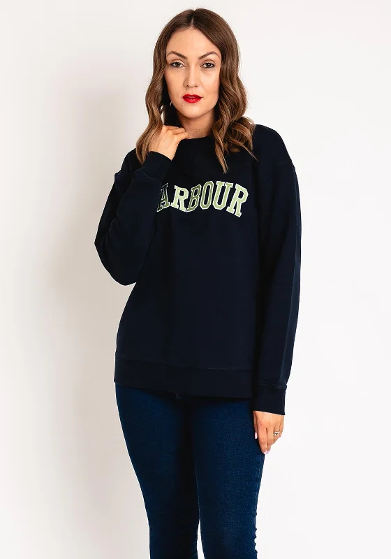 Friends and Family Sale oversized pullover sweatshirtBarbour Womens Northumberland Logo Sweatshirt, Navy