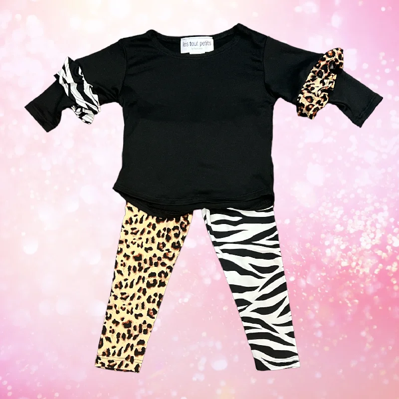 chic wrap dressLeopard and Zebra Legging Set