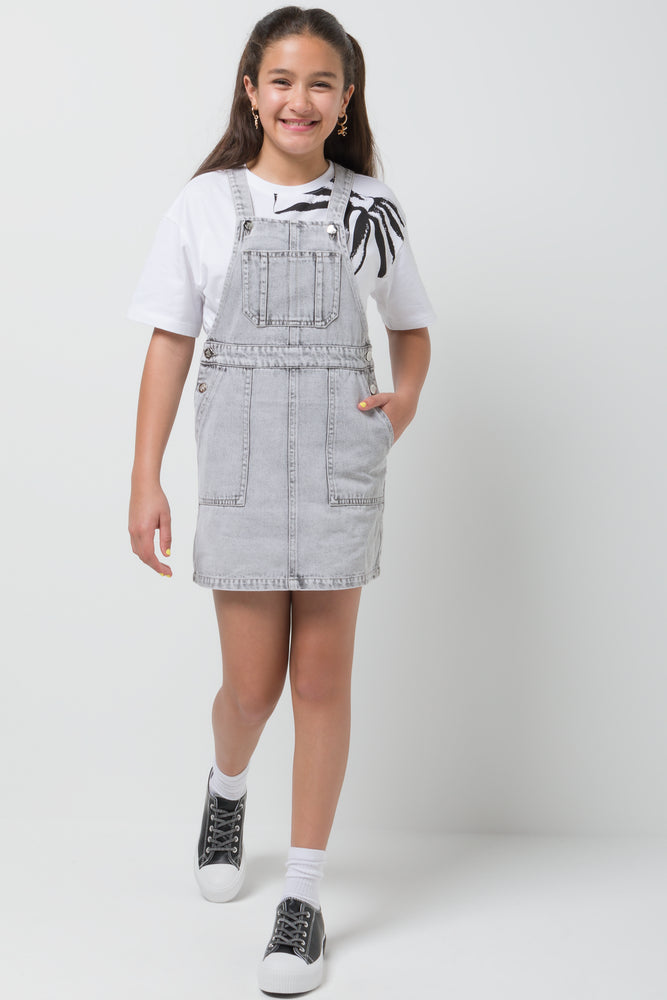 Bargain Prices chic slip dressDungaree Dress Grey