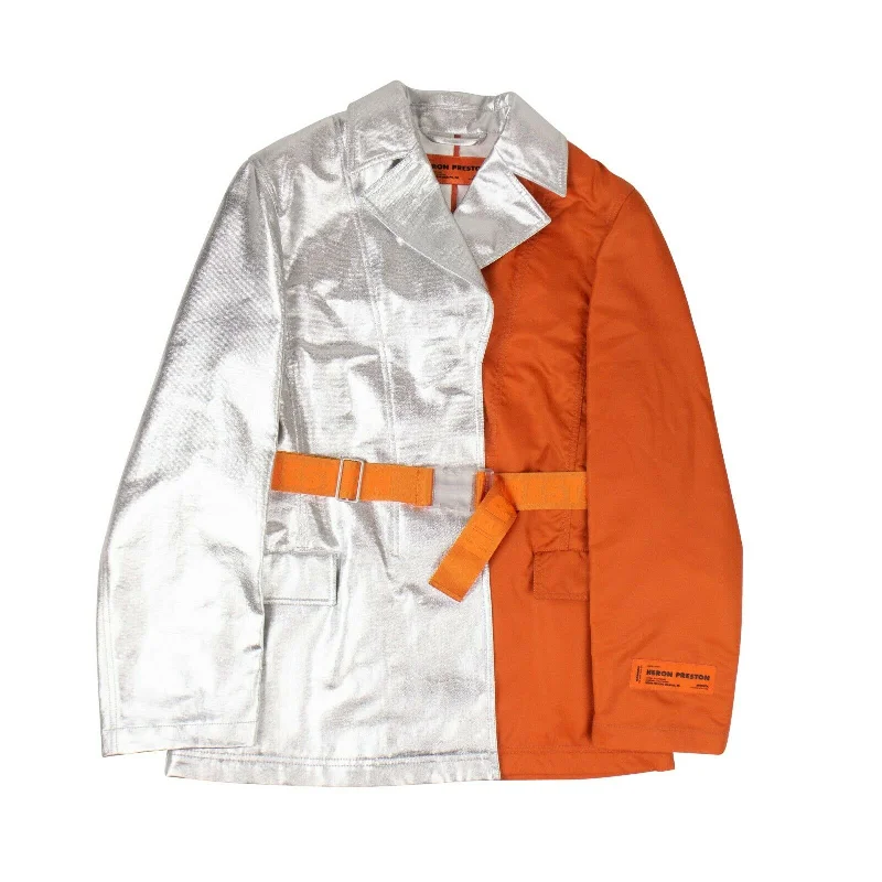 insulated puffer jacketHERON PRESTON Silver/Orange Blazer