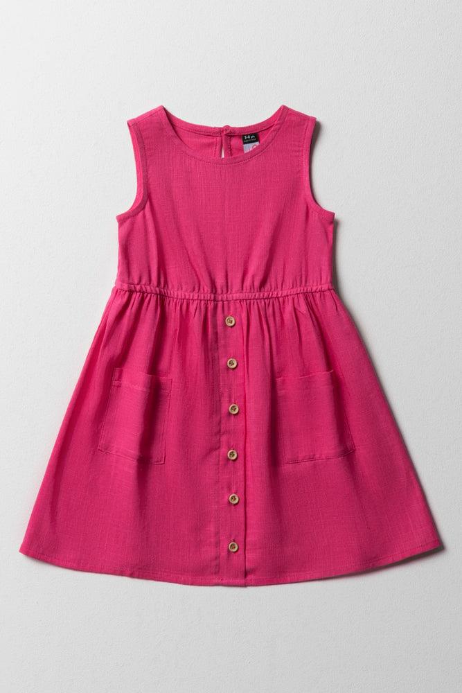 Customer Appreciation Sale casual summer dressSleeveless Dress Bright Pink