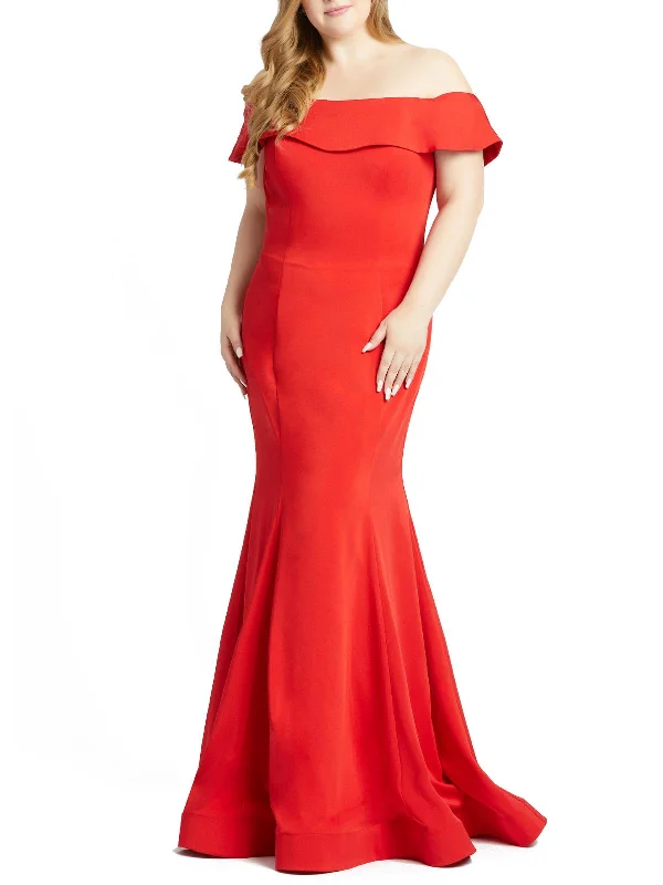 Discount Extravaganza modern dressPlus Womens Off-The-Shoulder Mermaid Evening Dress