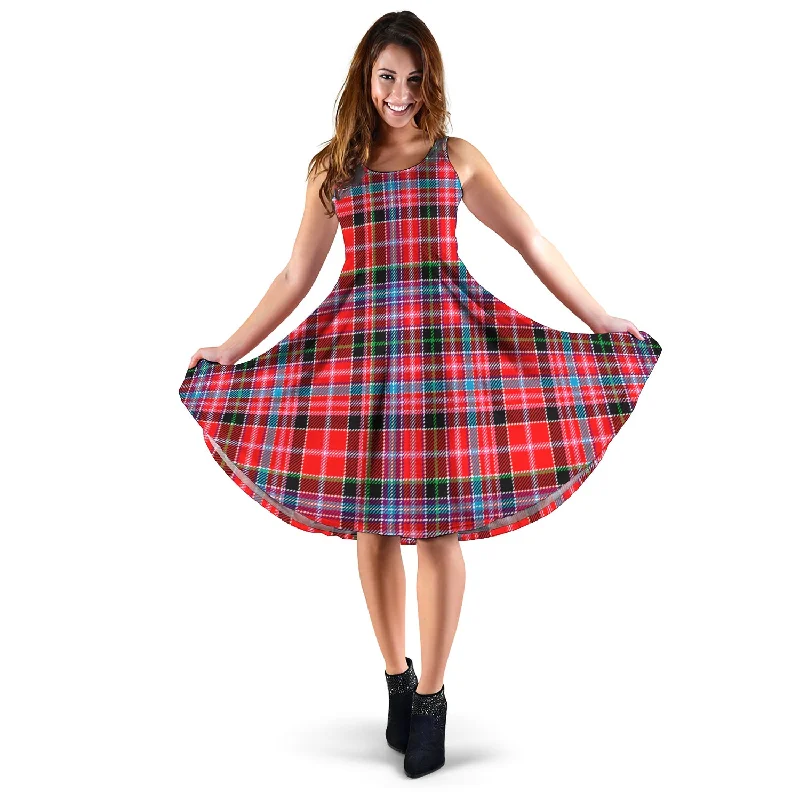 Early Access Straiton Tartan Sleeveless Midi Womens Dress