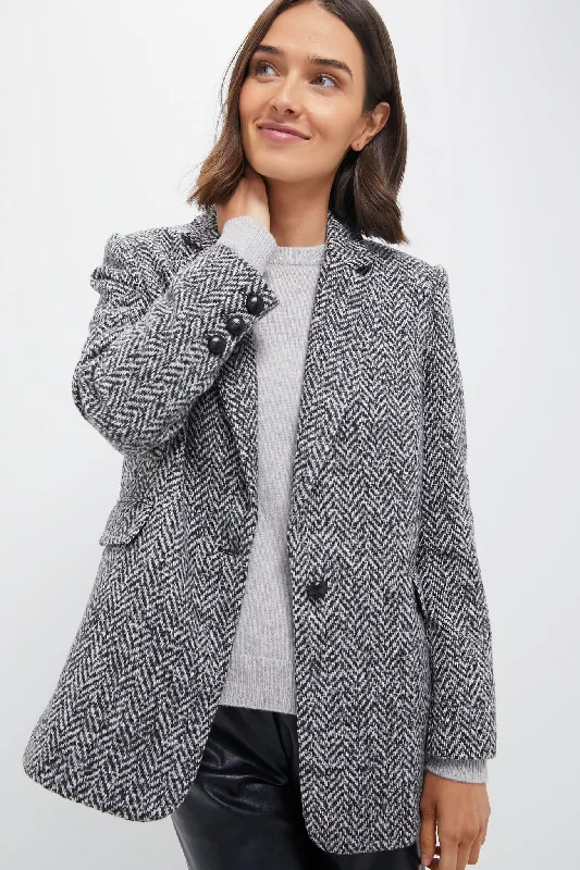 relaxed bomber jacketGrey Tweed Julianna Blazer