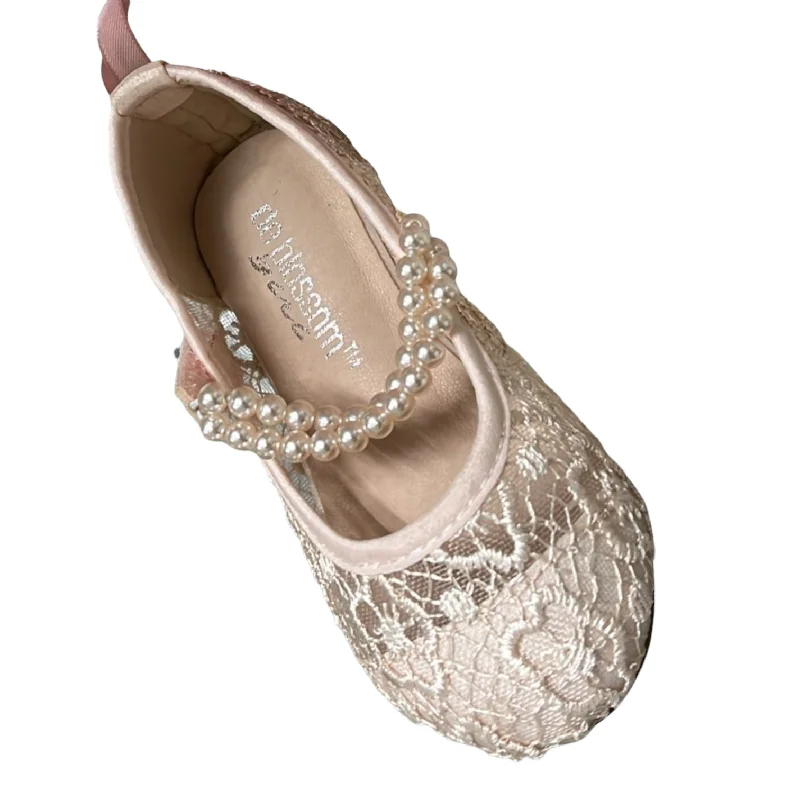 wrap-around dressHarper Blush Lace Flat