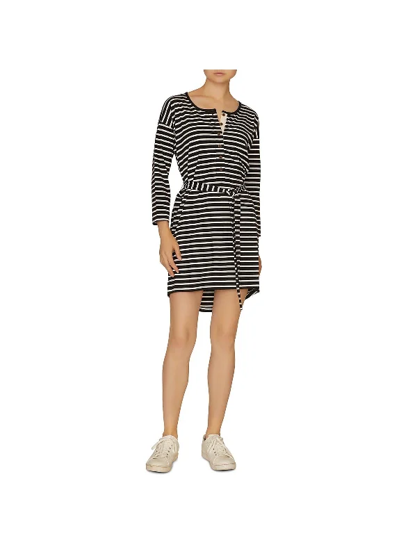 Grand Opening Sale luxury dressSullivan Womens Striped Henley T-Shirt Dress