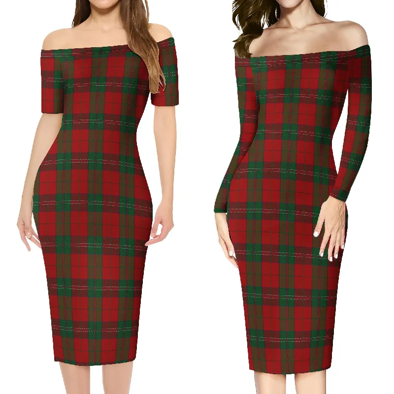 Overstock Sale Thomas of Wales Tartan Off Shoulder Lady Dress