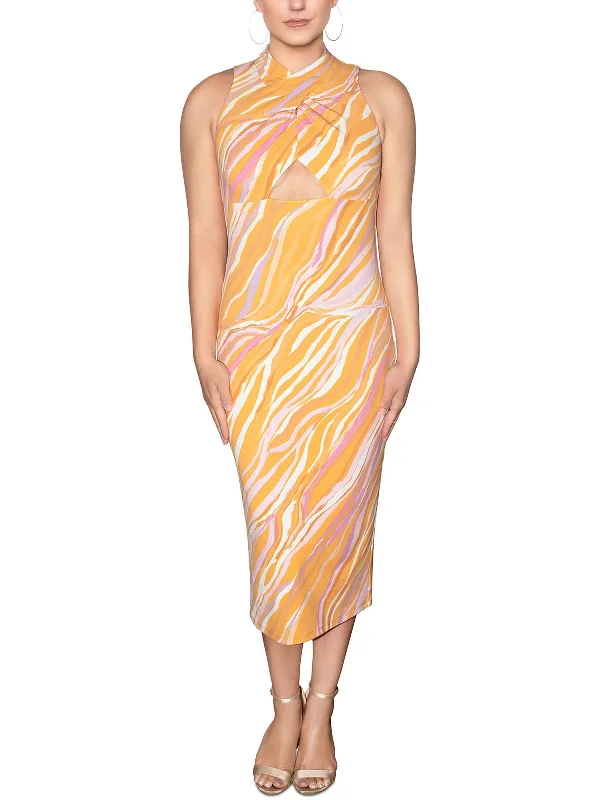 Sale Event one-shoulder dressDaria Womens Knit Cut-Out Midi Dress