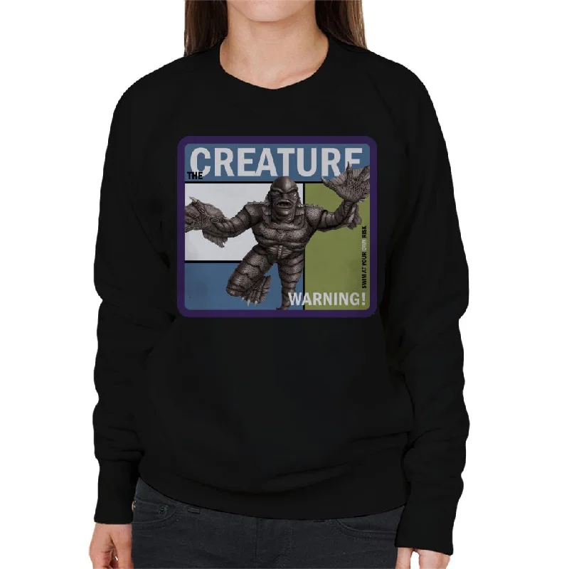 smooth fit athletic sweatshirtThe Creature From The Black Lagoon Warning Women's Sweatshirt