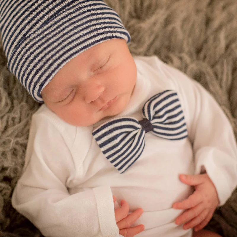 silk dressNAVY BOW TIE ONSIE