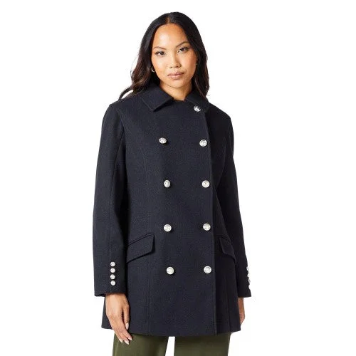 Best Seller comfortable winter coatPrinciples Womens/Ladies Military Double-Breasted Short Coat