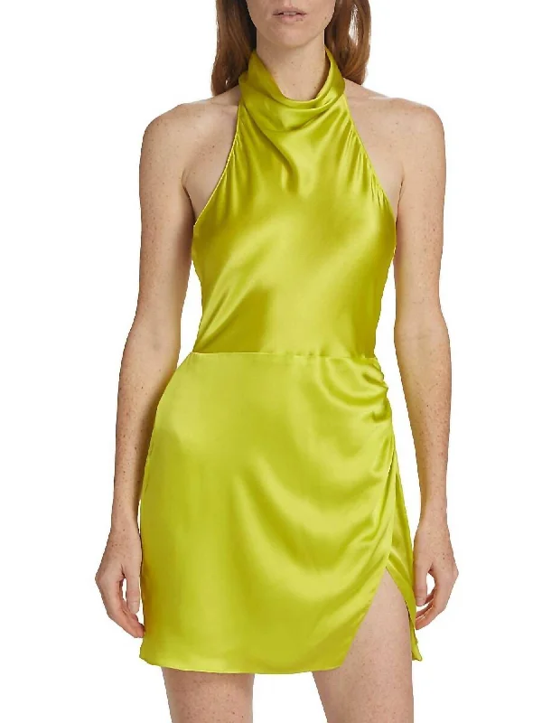 layered dressJoanne Silk Dress In Lime