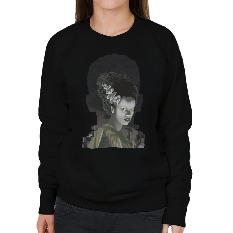 fashionable gym hoodieThe Bride Of Frankenstein Head Women's Sweatshirt