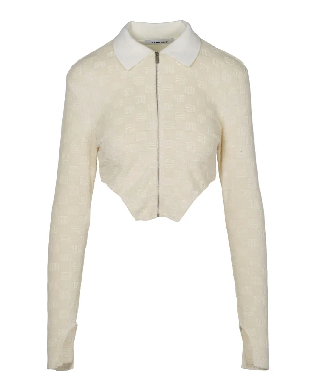 Extra Savings modern outerwearAMBUSH Womens Monogram Jacquard Cropped Jacket