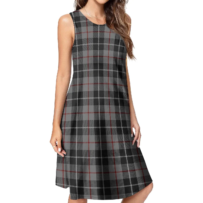 Fantastic Deals Thompson Grey Tartan Womens Casual Dresses