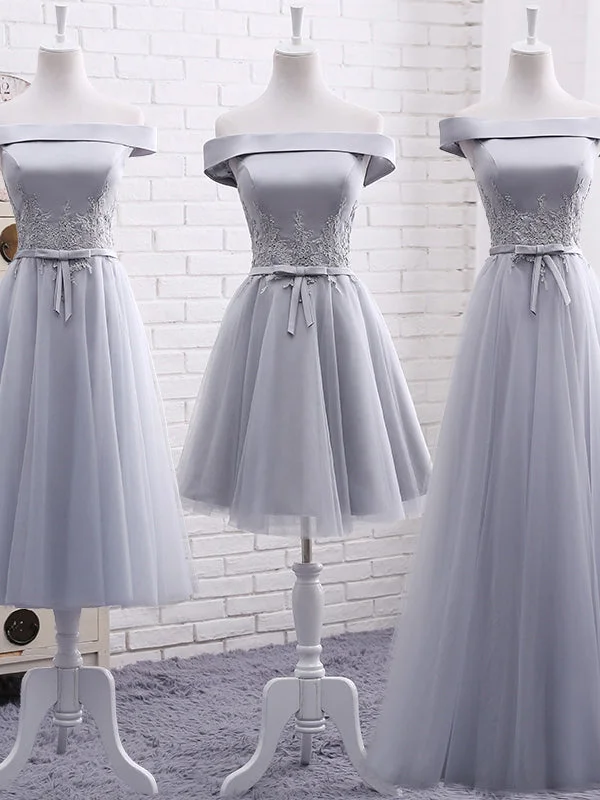 Best Bargains Long Bridesmaid Dresses Off-the-shoulder Appliques Tulle Bridesmaid Dresses JKB054 Best Bargains Long Bridesmaid Dresses Off-the-shoulder Appliques Tulle Bridesmaid Dresses JKB054