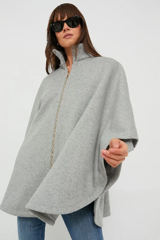 soft jacketGrey Full Zip Huntington Poncho