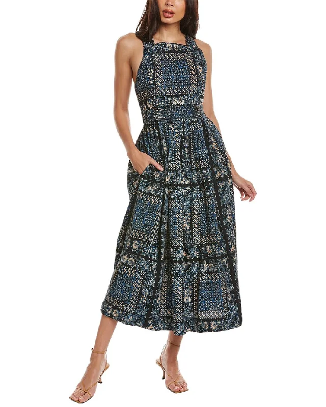 flowy dressUlla Johnson Quilted Midi Dress