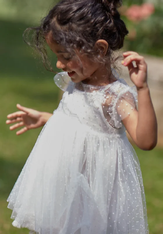 Special Promotion casual summer dressLena White Dotted Dress