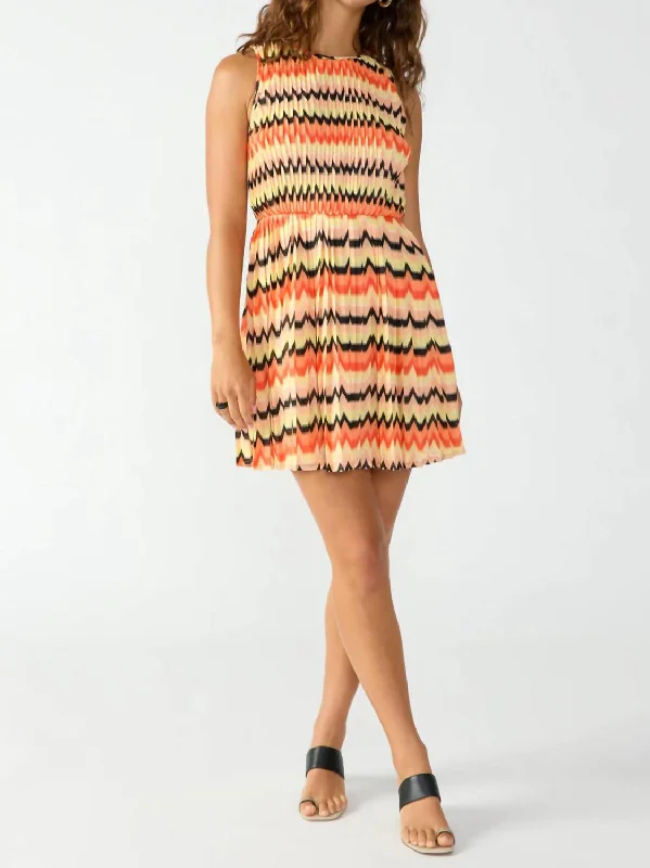 lace dressSummer Crochet Mini Dress In Citrus Stripe