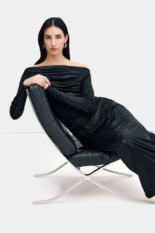 Don't Wait backless dressCooper Metallic Dress