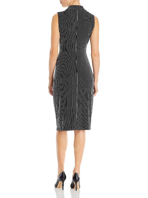 YEAR-End Sale chic shift dressWomens Twist Front Calf Midi Dress