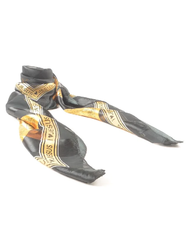 Online Exclusive trendy casual outerwearBird Print Head Scarf - L