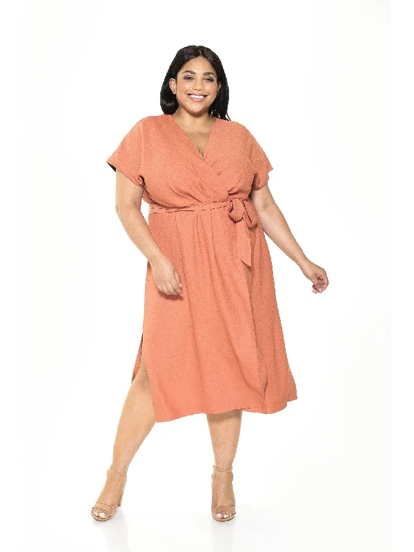 Super Bargain backless dressIris Wrap Dress - Plus Size