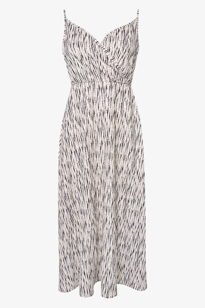 Hot Deal denim dressStrappy Wrap Bodice Crinkle Dress Stone