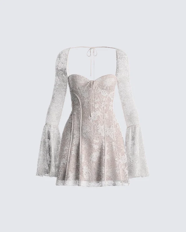 Crazy Savings fitted bodycon dressKavita Ivory Lace Mini Dress
