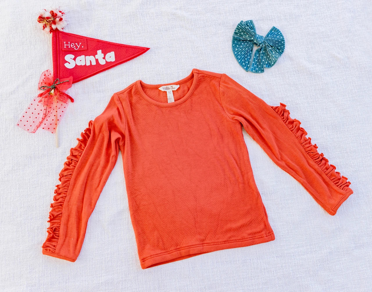 Today Only summer dressScarlet Noel Ribbed Ruffle Top