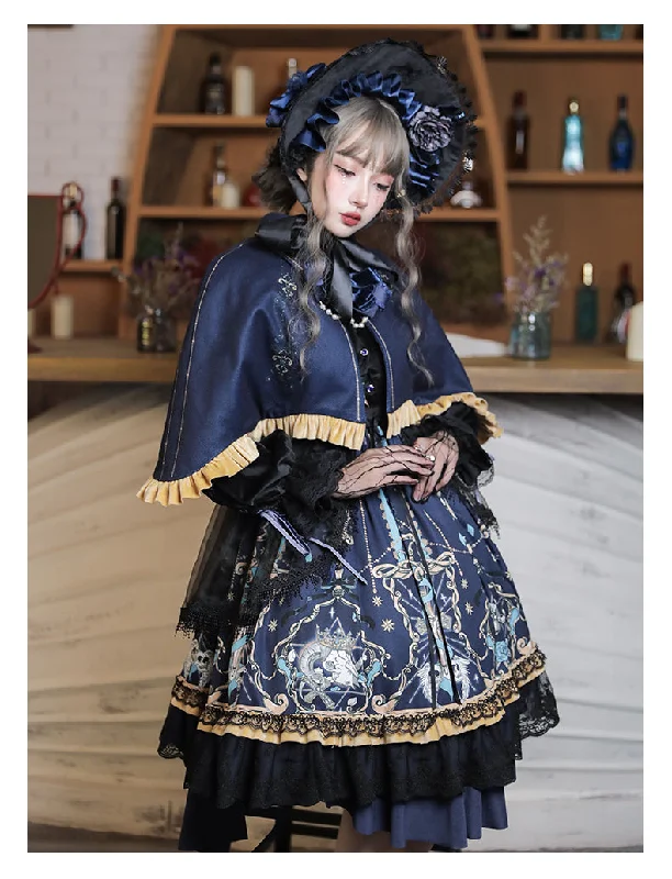 Closeout shift dressYingLuoFu God Redemption Darkness Gothic OP Dress