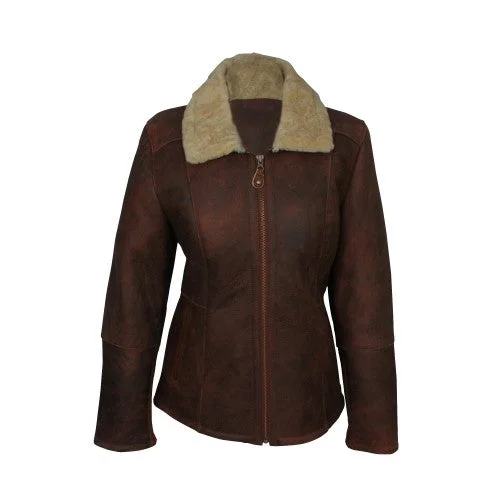 trendy coat jacketEastern Counties Leather Womens/Ladies Hillary Aviator Sheepskin Coat