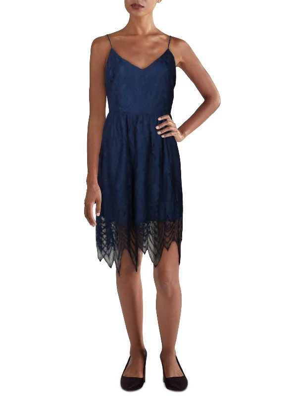 Markdowns printed dressWomens Lace Midi Cocktail and Party Dress