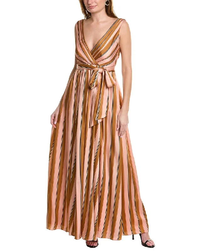 Great Bargains chic wrap dressBadgley Mischka Stripe Gown