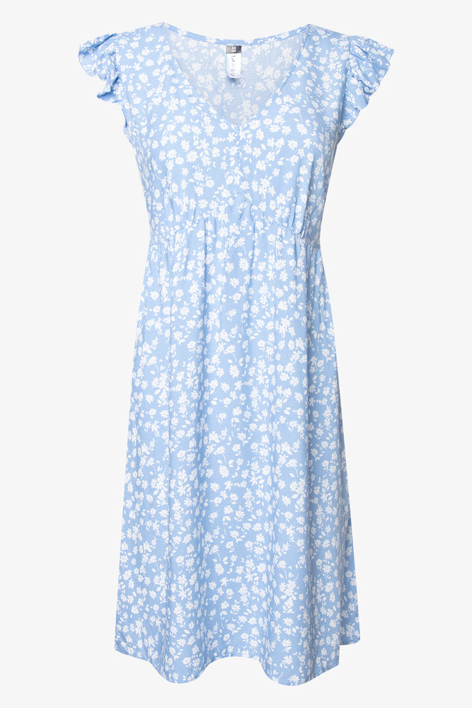 Take Advantage cocktail dressFrill Sleeve Viscose Tea Dress Mid Blue