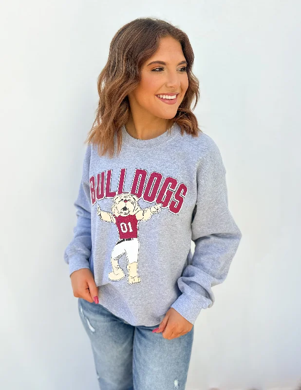 insulated jacketMississippi State Bulldogs Cartoon Mascot Thrifted Sweatshirt