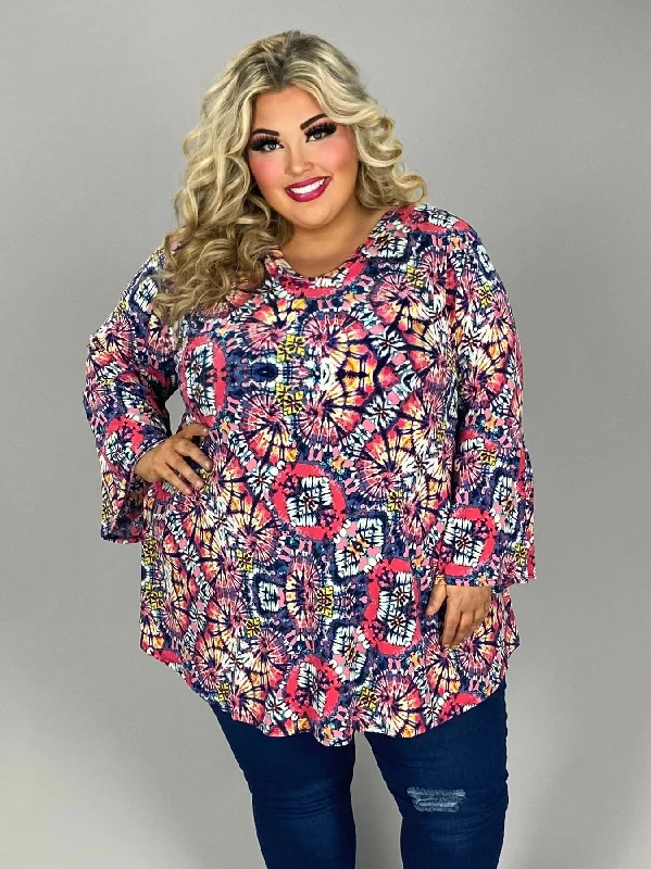 wrap-around dress89 PQ {Bursting With Love} Navy Print V-Neck Tunic EXTENDED PLUS SIZE 3X  4X 5X