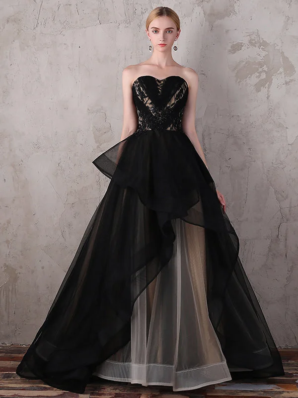 Best Bargains Black Prom Dresses Sweetheart Ball Gown Sweep Train Sexy Long Prom Dress JKL840 Best Bargains Black Prom Dresses Sweetheart Ball Gown Sweep Train Sexy Long Prom Dress JKL840