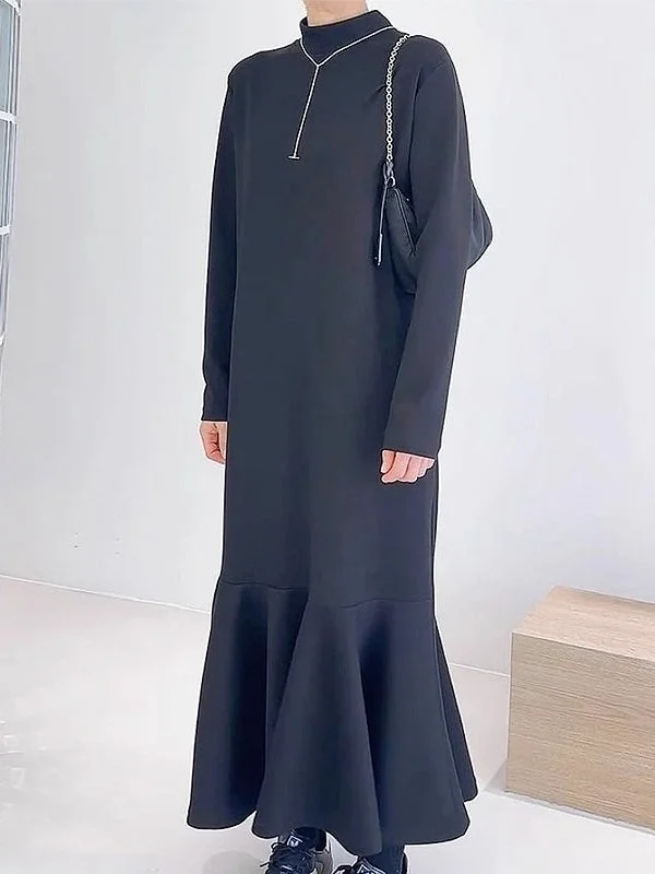 Loyalty Reward summer dressVibeMartini-Casual Long-sleeved Sweatshirt Fishtail Long Dress