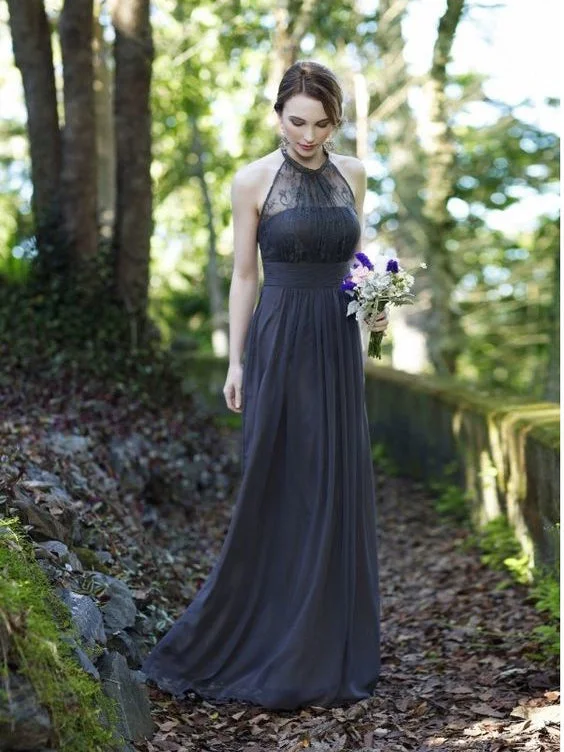 The Best Prices Chic Bridesmaid Dresses Chiffon Lace Halter Sexy Long Bridesmaid Dresses JKB057 The Best Prices Chic Bridesmaid Dresses Chiffon Lace Halter Sexy Long Bridesmaid Dresses JKB057