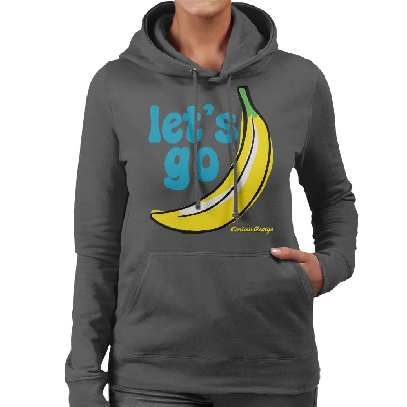 oversized hooded sweatshirtCurious George Let's Go Banana Women's Hooded Sweatshirt