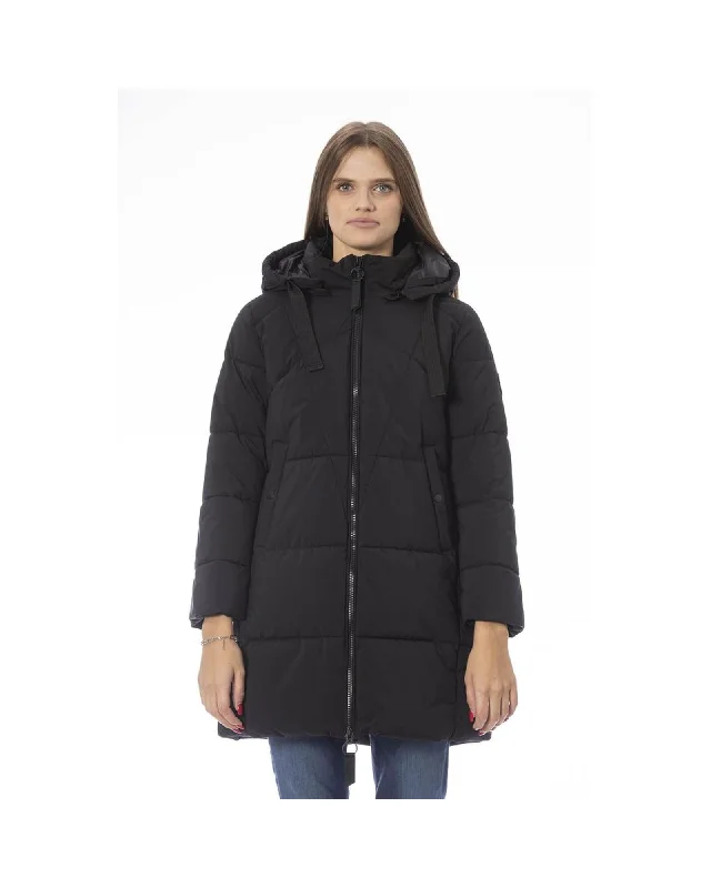 Referral Discount relaxed winter jacketBaldinini Trend Long  Down Jacket with Threaded Pockets