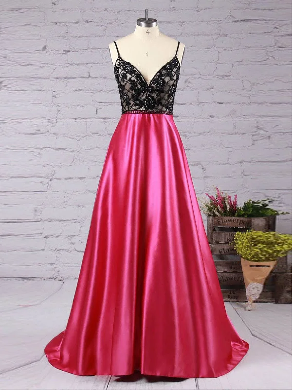 Today's Special Sexy Prom Dresses Spaghetti Straps A-line Long Beading Black Prom Dress JKL938 Today's Special Sexy Prom Dresses Spaghetti Straps A-line Long Beading Black Prom Dress JKL938