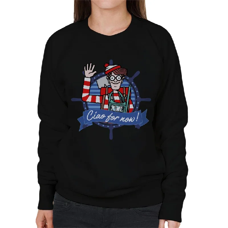 soft gym hoodieWhere's Wally Ciao For Now Women's Sweatshirt