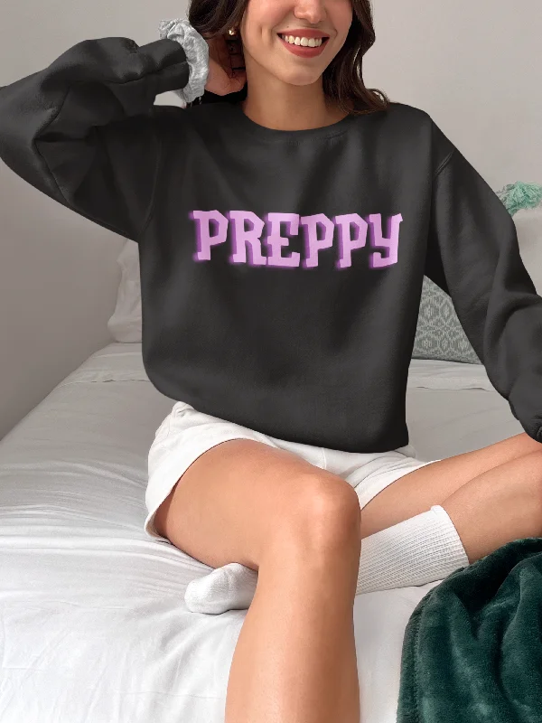 Major Savings smooth fit athletic sweatshirtWomen Black Sweatshirt Preppy