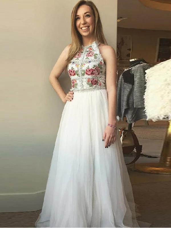 Great Deals Two Piece Prom Dresses High Neck Beading Embroidery Sexy Long Prom Dress JKL876 Great Deals Two Piece Prom Dresses High Neck Beading Embroidery Sexy Long Prom Dress JKL876