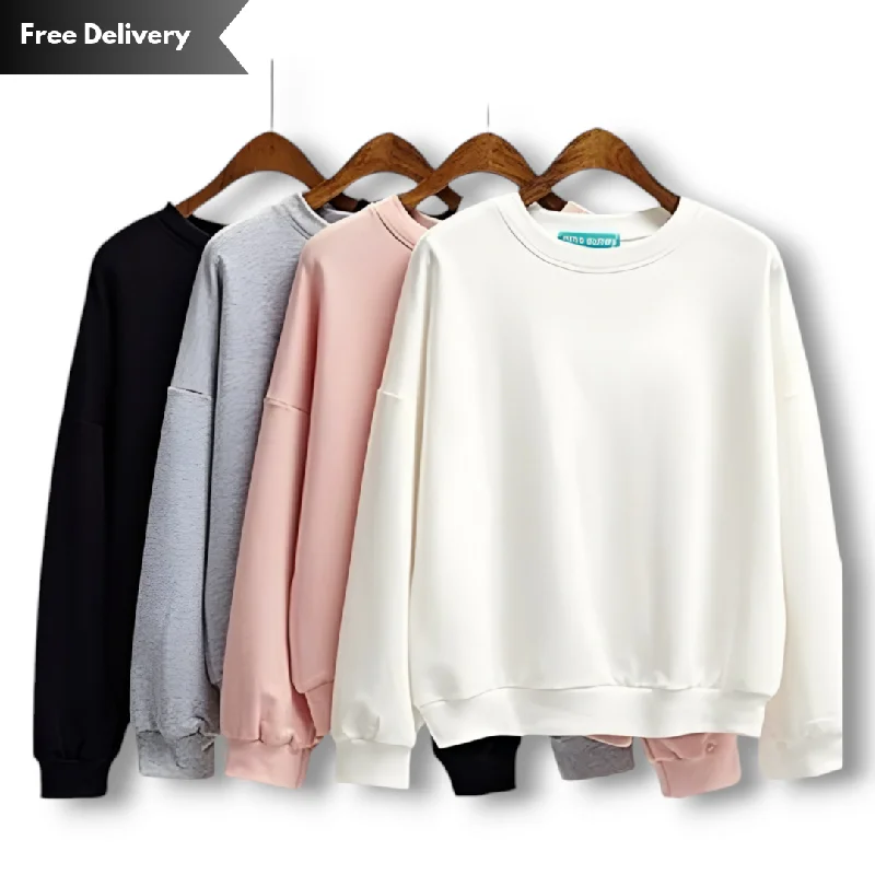 Instant Discount minimalistic workout hoodieWinter Pack Of 4 Sweatshirt