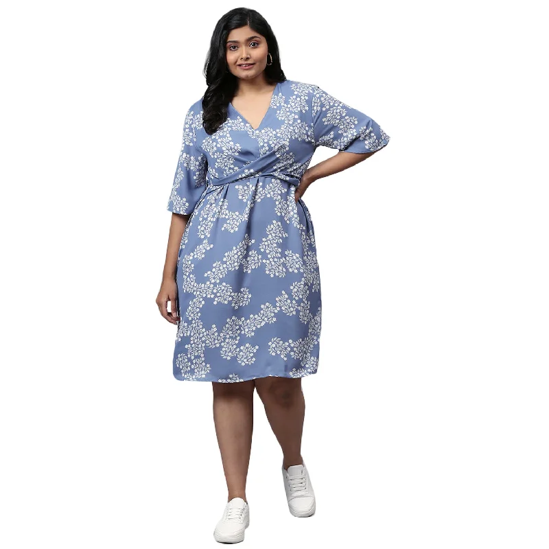 Last Chance casual shift dressWomen Printed Knee-length Dress
