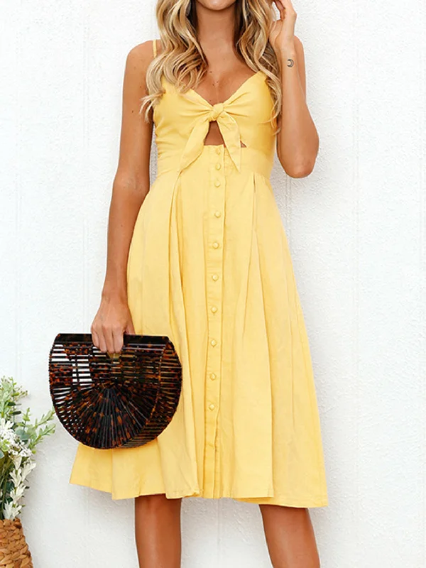 vintage-inspired dressCutout Smocked Sweetheart Neck Cami Dress